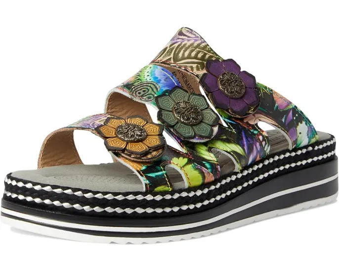 L'Artiste by Spring Step Сандалии Naomi-Monarch с принтом бабочек и клиновидным каблуком
