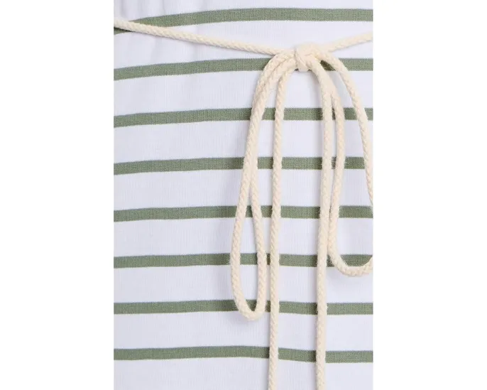 Платье-майка Lilla P Rib Stripe с боковыми разрезами и поясом