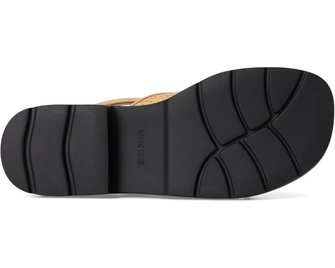 Сандалии Vince Helena на платформе с перекрестными ремешками из рафии