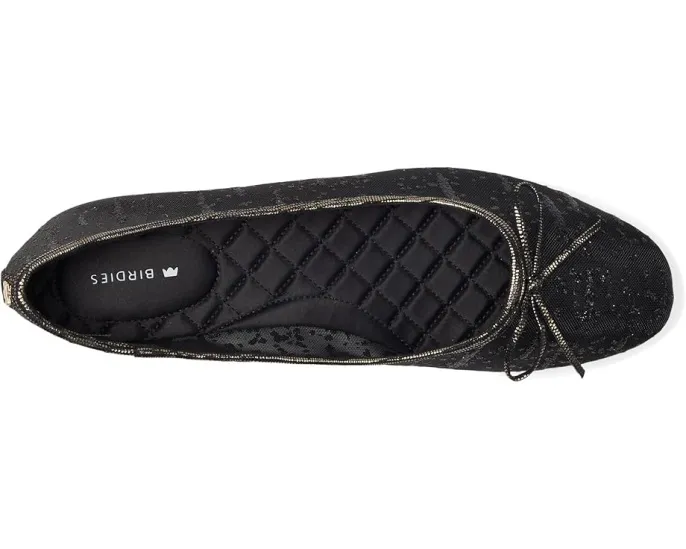 Балетки Birdies The Songbird из сетки с блестками и бантом