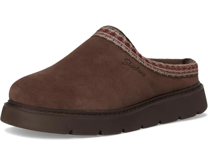 SKECHERS Cozy Up тапочки-клоги с шерстяной подкладкой и стелькой Memory Foam