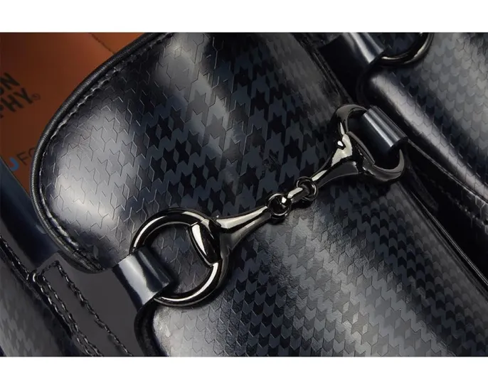 Johnston & Murphy Sullivan Bit из итальянской телячьей кожи с узором «гусиная лапка»