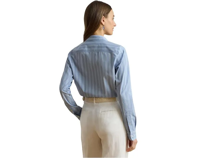 Рубашка Lauren Ralph Lauren Petite классического кроя в полоску