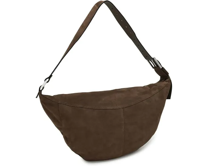Сумка через плечо AllSaints Luna из мягкой замши в форме полумесяца