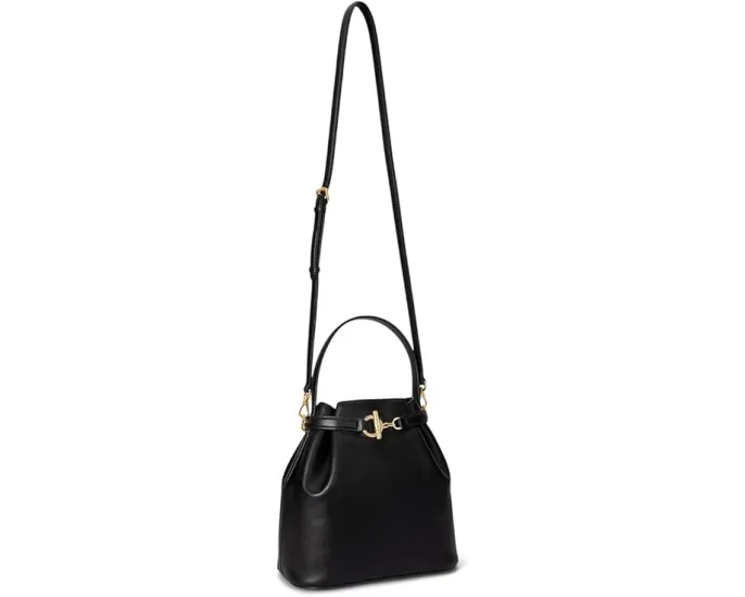 Сумка-ведро Lauren Ralph Lauren из натуральной кожи Blaike среднего размера