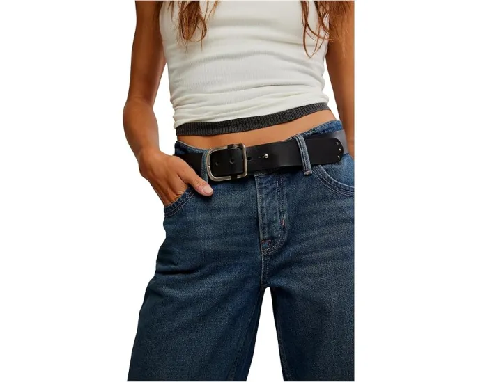 Джинсы Free People Tennessee Low Rise Bf с поясом на шлевках и пятью карманами