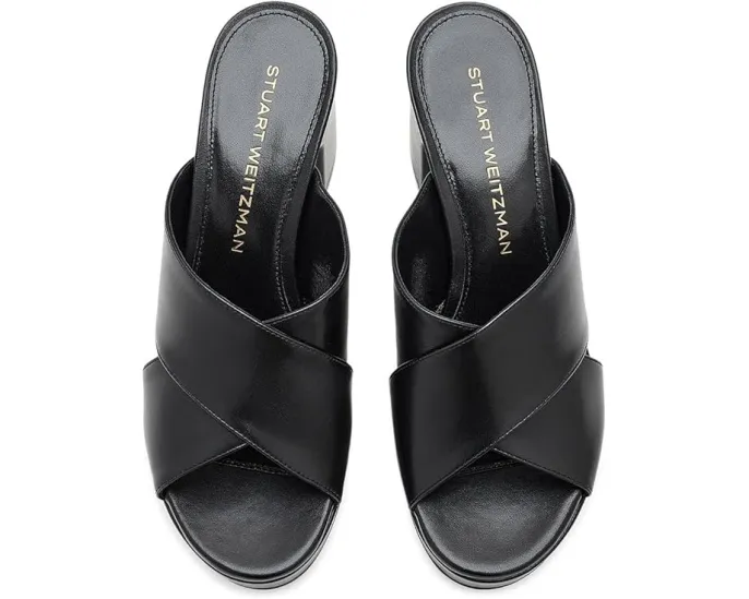 Stuart Weitzman Dayna Platform Slide босоножки на платформе черные