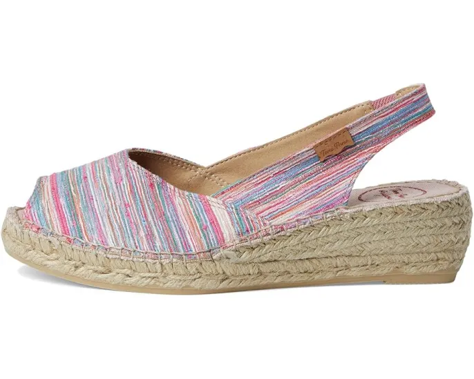 Эспадрильи Toni Pons Beri-Rg с разноцветным верхом и джутовым каблуком