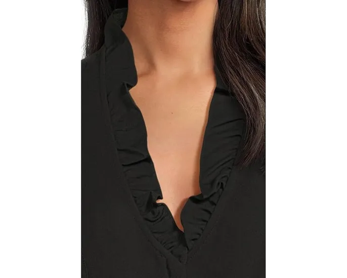 Топ NIC+ZOE Ruffled Around с V-образным вырезом и рюшами