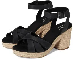 Босоножки TOMS Majorca Strappy на каблуке с ремешками и замшевым верхом