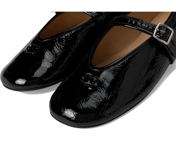 Туфли COACH Mary Jane с рельефным логотипом C из лаковой кожи
