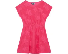 Платье Golden от Vilebrequin Kids из махровой ткани с вышитой черепахой