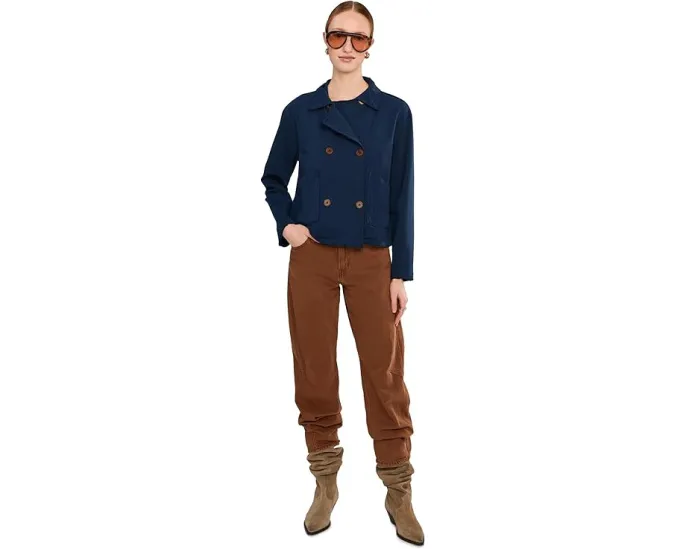 Long Sleeves Double Breasted Crop Jacket