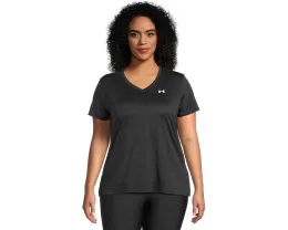 Under Armour футболка Tech Short Sleeve V-Neck Solid с V-образным вырезом и короткими рукавами