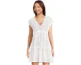 Короткое платье Tommy Bahama Eyelet Cove с V-образным вырезом и кулиской