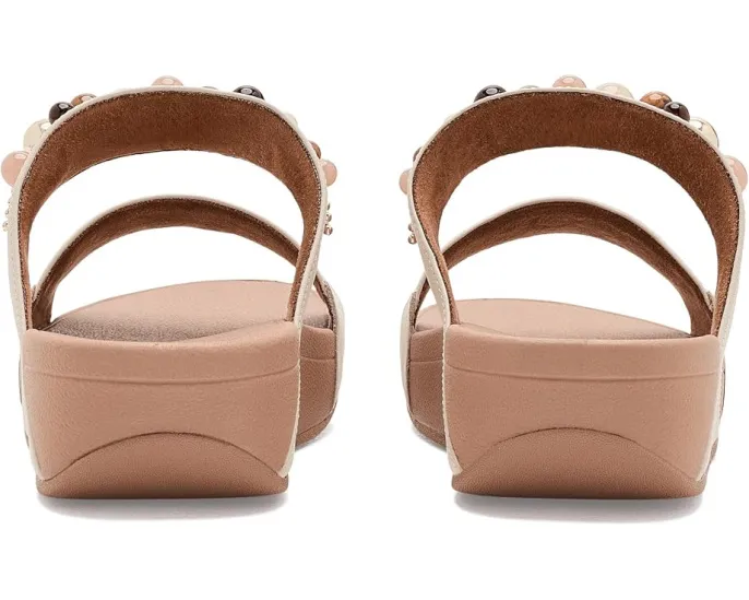 Шлепанцы FitFlop Lulu Beaded Slides с бисером черного цвета