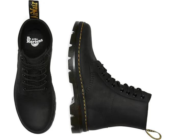 Ботинки Dr. Martens Combs Leather с прочной конструкцией и классической шнуровкой