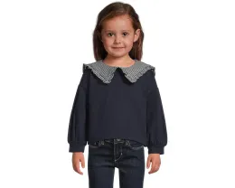 Детский свитшот Janie and Jack с принтованным воротником на пуговицах
