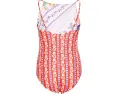 Детский обратный цельный купальник Maaji Kids Vintage Bloom Eagle с квадратным вырезом и регулируемыми бретелями