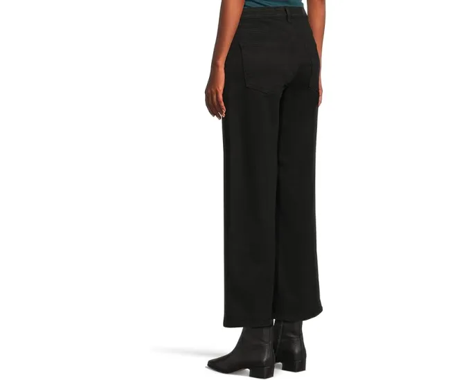 Джинсы AG Jeans Saige Mid Rise Wide Leg Crop укороченные широкие чёрные