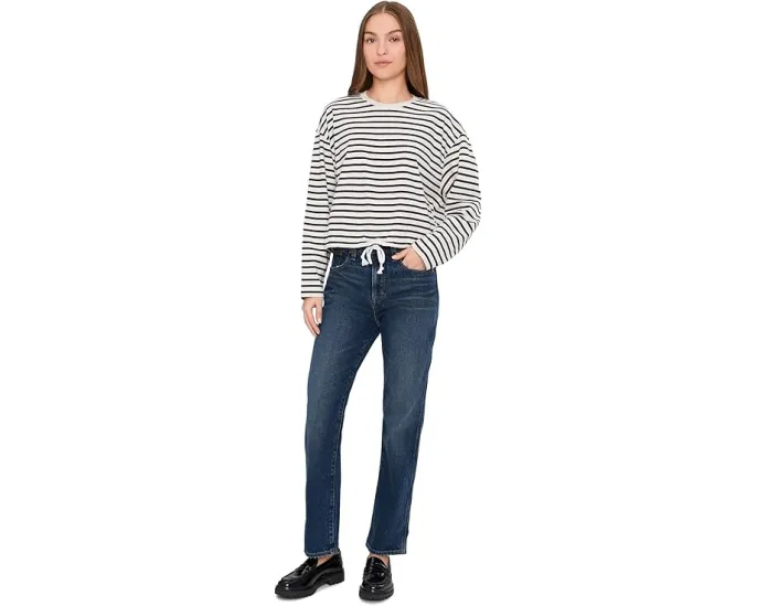 Джинсы Madewell Longline Straight с высокой посадкой и прямыми штанинами в цвете Midnight Waters