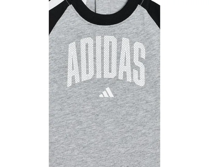 Комбинезон adidas для малышей с регланными рукавами и полосками