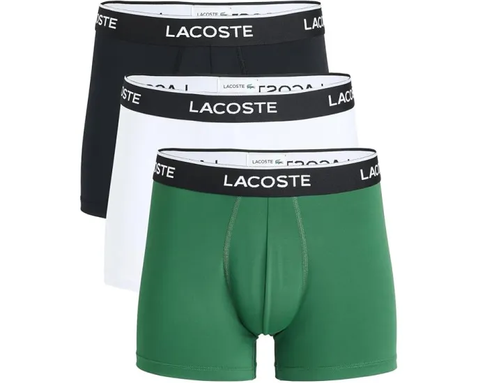 3 пары трусов Lacoste из микрофибры с жаккардовым поясом