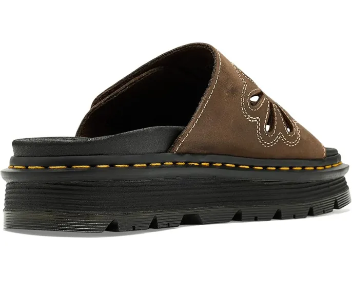 Сланцы Dr. Martens Zebzag Flower из кожи Crazy Horse с цветочным принтом