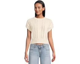 Свитер Lilla P Wedge с круглой горловиной и ажурной вязкой