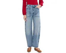 Джинсы Madewell Balloon с военными карманами и потертостями Raebrook Wash
