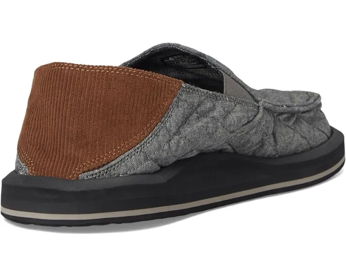 Sanuk Donny Quilted для пляжа с откидным задником и стелькой Soft Top