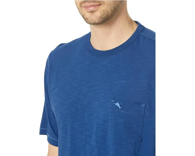 Футболка Tommy Bahama Bali Beach Crew Short Sleeve с вышивкой парусника