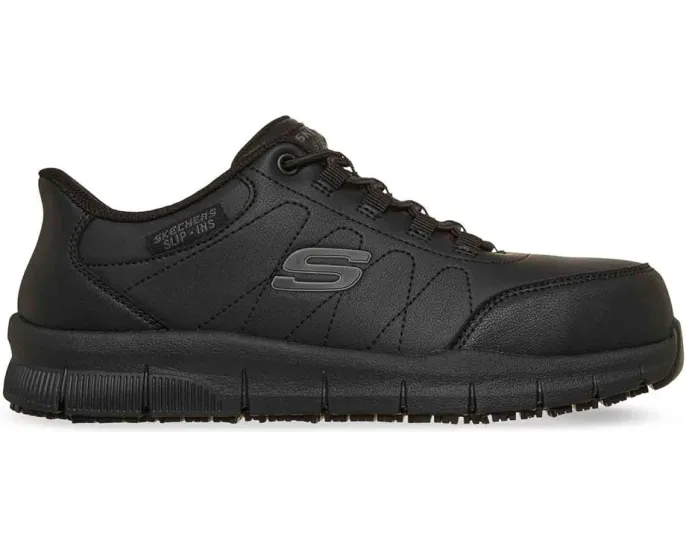 Skechers Nampa slip-on обувь с легкосплавным носком черная