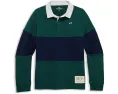 Vineyard Vines Kids поло Pieced Rugby с длинным рукавом из хлопка
