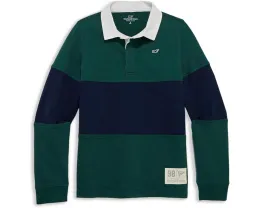 Vineyard Vines Kids поло Pieced Rugby с длинным рукавом из хлопка