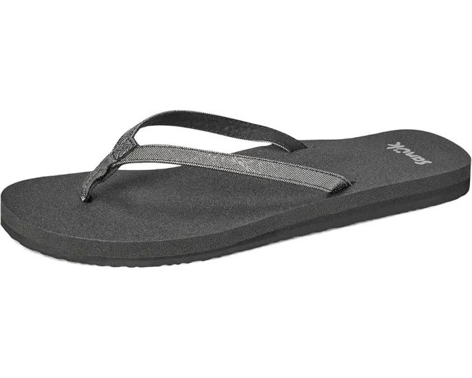 Сандалии Sanuk Yoga Joy II Bling с блестящими ремнями и экологичной стелькой из пены с эффектом памяти