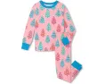 Детский комплект пижамы из эластичного хлопка Hatley Kids с контрастной отделкой