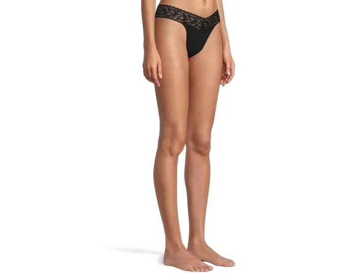 Стринги Hanky Panky из органического хлопка с кружевной резинкой