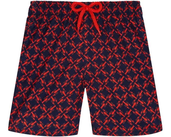 Легкие плавки Vilebrequin Homard Pixel со шнурком и карманом для хранения