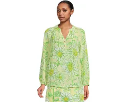 Блуза свободного кроя Elsa Top от Lilly Pulitzer из струящегося шелка с воротником на резинке