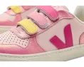 Детские кроссовки VEJA Small V-10 из экологичной кожи с застежками на липучках