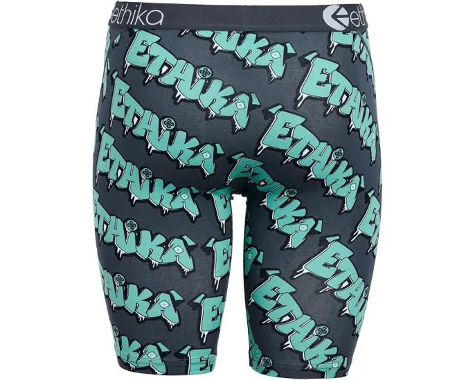 Трусы ethika Drip Wave с эффектом волны, яркий бирюзовый