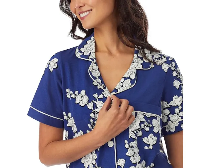 Пижамный комплект Bedhead PJs с коротким рукавом и укороченными брюками из хлопка и спандекса