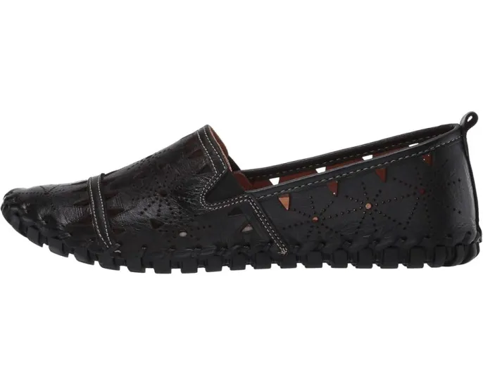 Лоферы Spring Step Fusaro из кожи с перфорацией и боковой резинкой