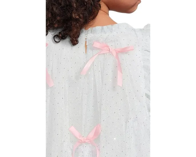 Мерцающее платье Jolie Bow с розовыми бантами и ярусной юбкой Lola and The Boys