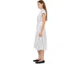 Платье Calvin Klein Cap Sleeve с полосками и поясом