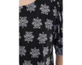 Elbow Sleeve Shirred Crew Neck Knit Top