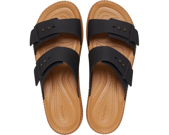 Сандалии Crocs Brooklyn Buckle Low Wedge с платформой и пеной LiteRide