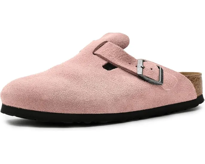 Клоги Birkenstock Boston из замши с амортизирующей подошвой EVA