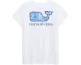 Футболка Vineyard Vines Kids с коротким рукавом, карманом и принтом кита